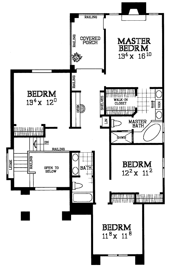 House Plan 95275 Level Two