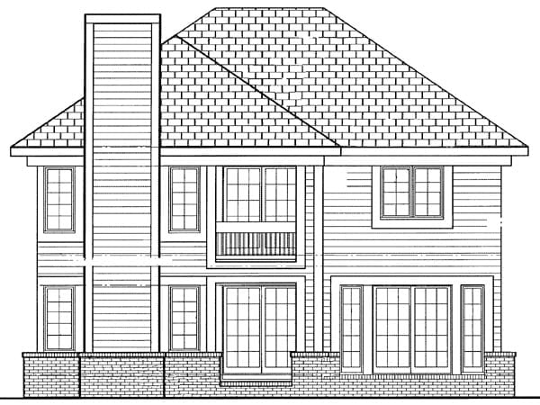 House Plan 95275 Rear Elevation