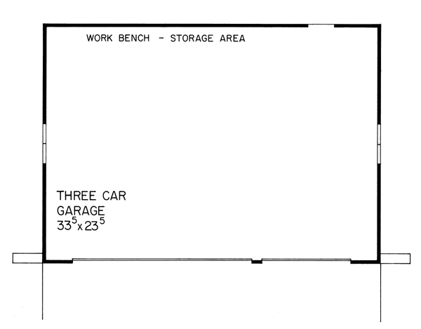 Garage Plan 95285 - 3 Car Garage Level One