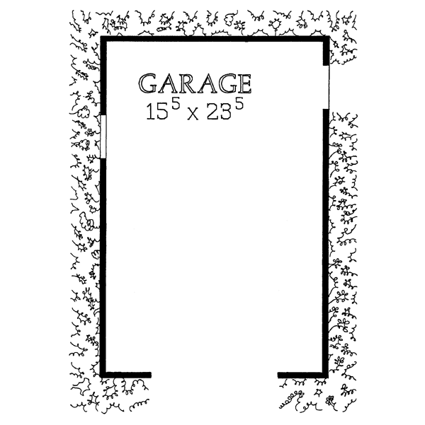 Garage Plan 95290 - 1 Car Garage Level One