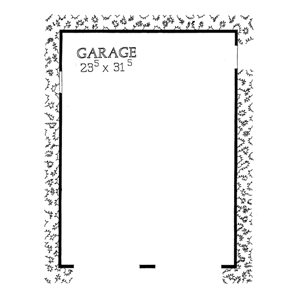 Garage Plan 95293 - 2 Car Garage Level One