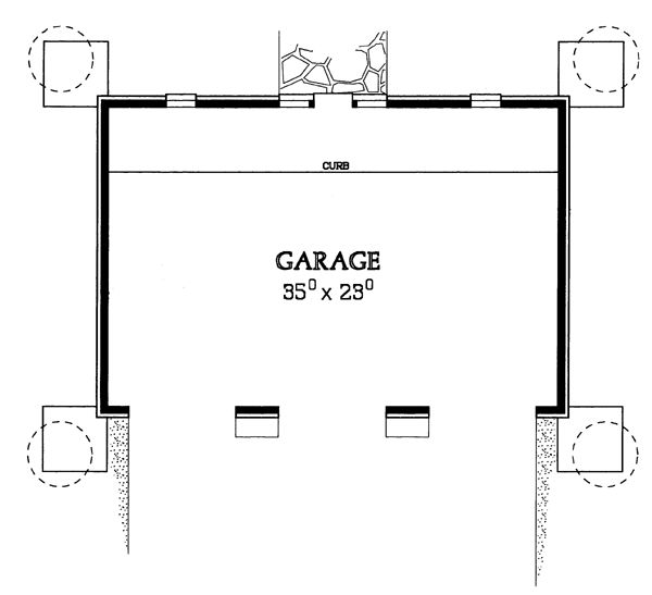Garage Plan 95296 - 3 Car Garage Level One