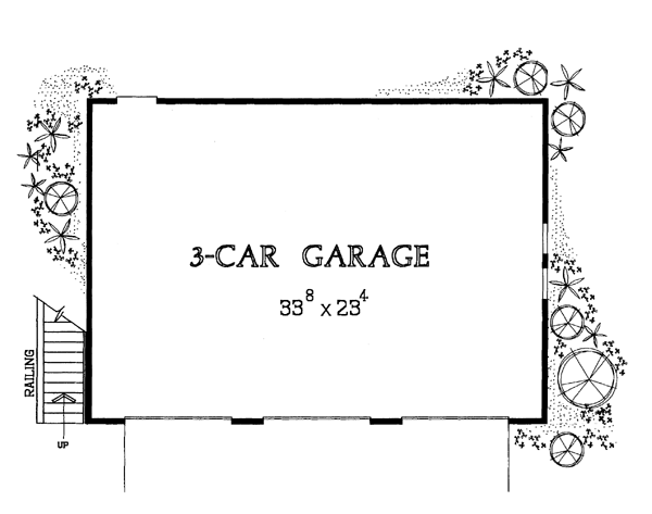 Garage Plan 95297 - 3 Car Garage Apartment Level One