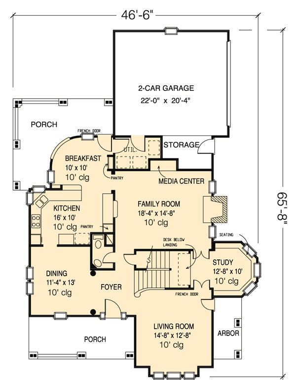 House Plan 95560 Level One