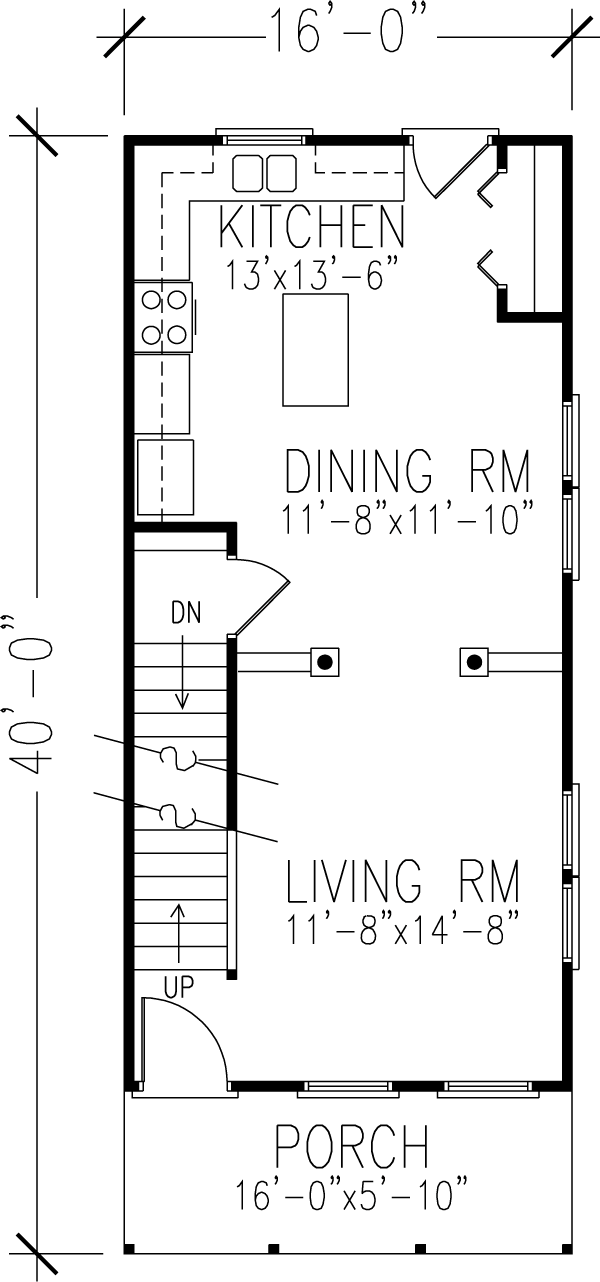 House Plan 95707 Level One