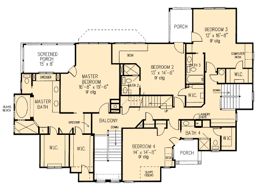 House Plan 95733 Level Two