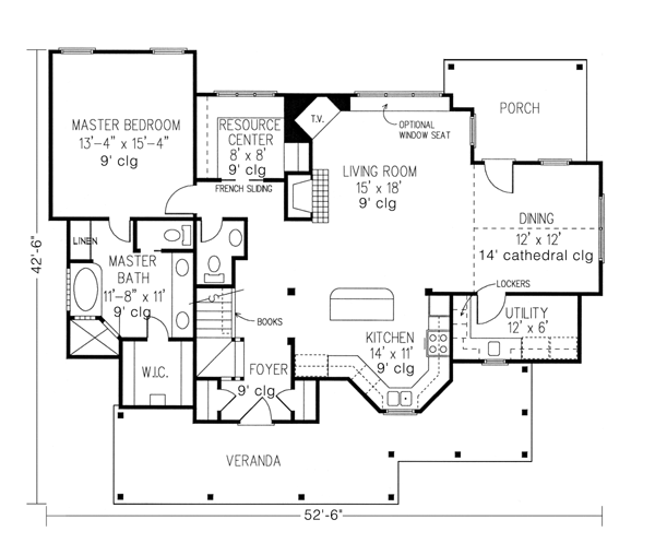 House Plan 95738 Level One