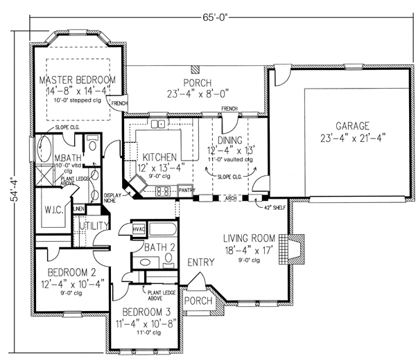 House Plan 95739 Level One