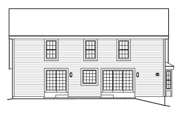 House Plan 95811 Rear Elevation