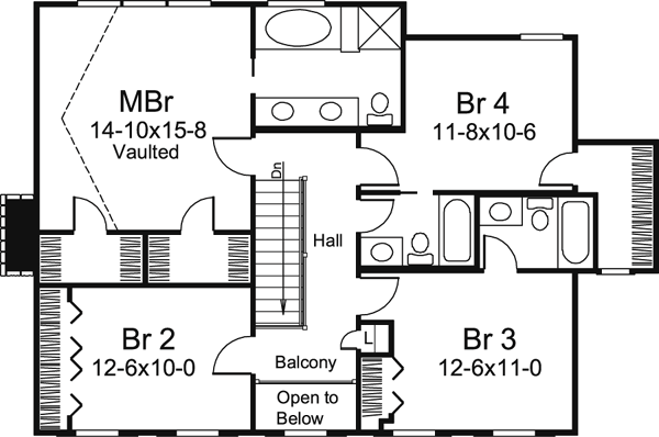 House Plan 95822 Level Two