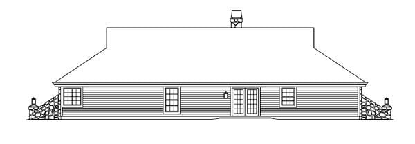 House Plan 95854 Rear Elevation