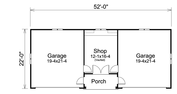 Garage Plan 95919 - 4 Car Garage Level One