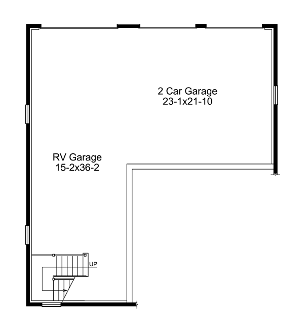Garage Plan 95931 - 4 Car Garage Level One