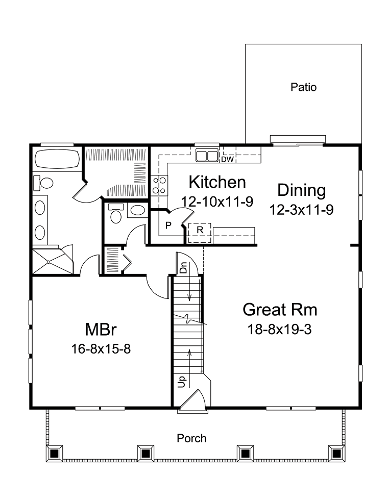 House Plan 95954 Level One