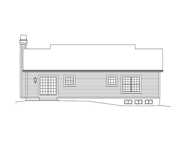 House Plan 95979 Rear Elevation