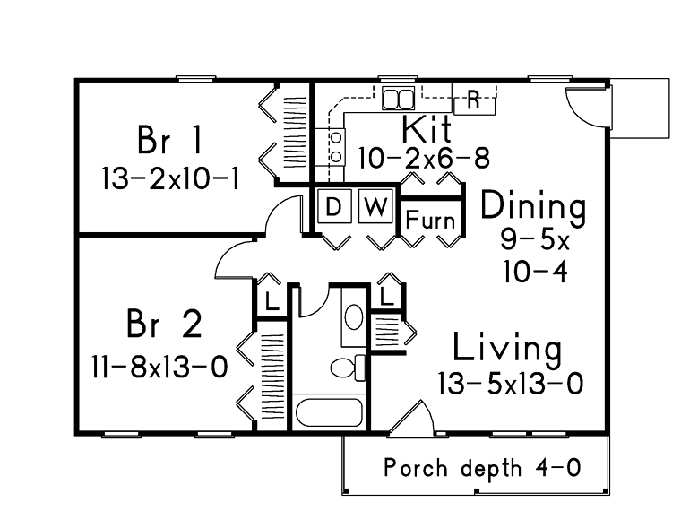 House Plan 95980 Level One
