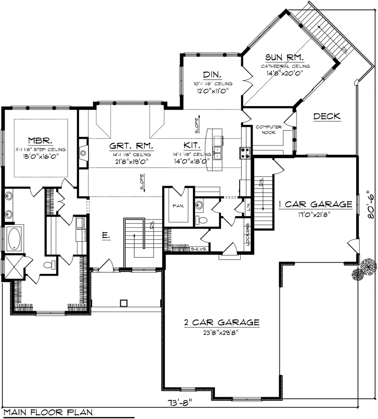 House Plan 96118 Level One