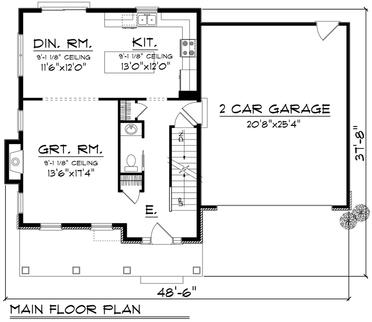 House Plan 96121 Level One