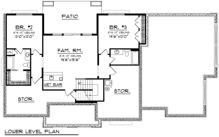 House Plan 96141 Lower Level