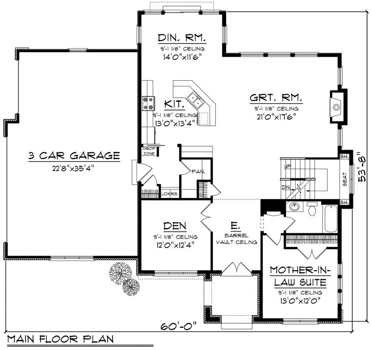 House Plan 96142 Level One