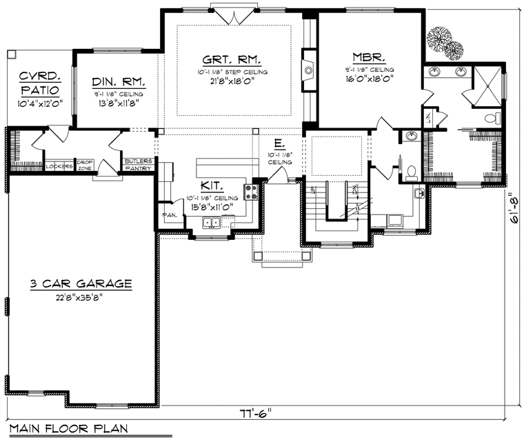 House Plan 96143 Level One