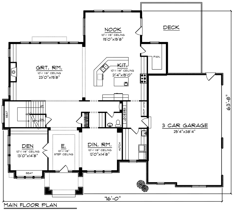 House Plan 96166 Level One