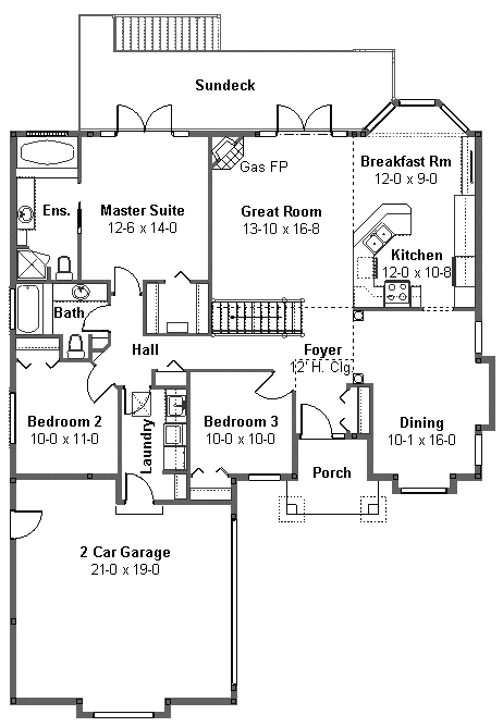 House Plan 96210 Level One