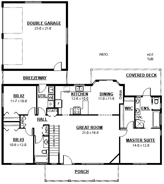 House Plan 96211 Level One