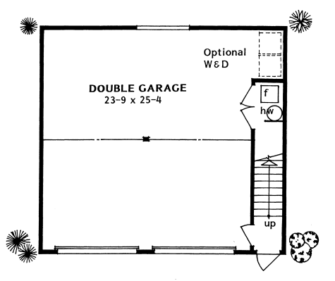 Garage Plan 96220 - 2 Car Garage Apartment Level One