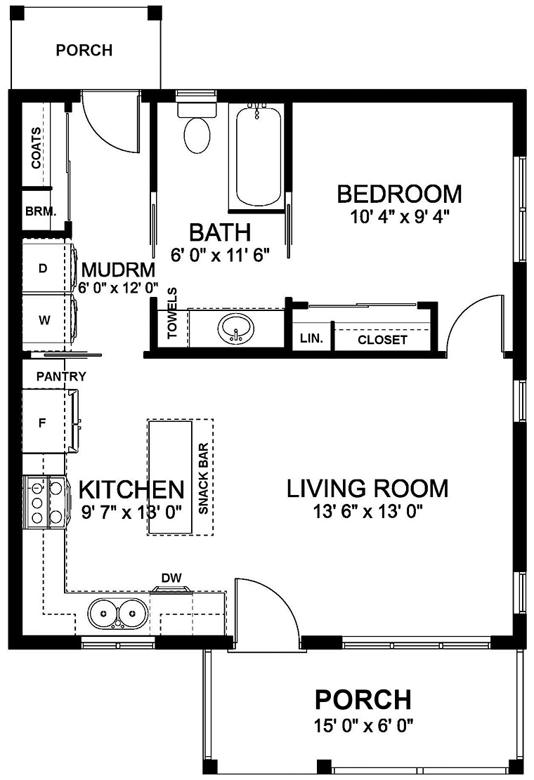 House Plan 96235 Level One