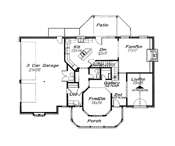 House Plan 96301 Level One