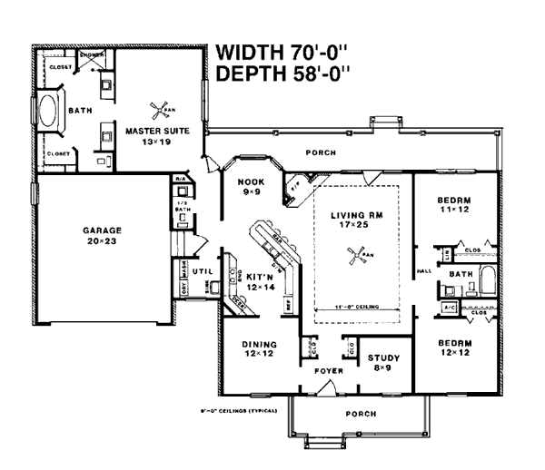 House Plan 96505 Level One