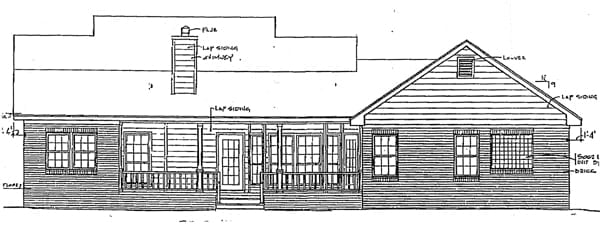 House Plan 96506 Rear Elevation
