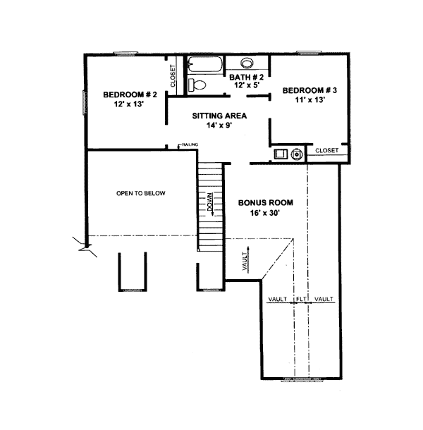 House Plan 96541 Level Two