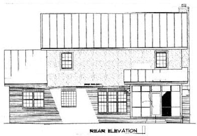 House Plan 96541 Rear Elevation