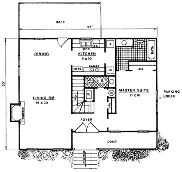 Plan 96576 | Narrow Lot Style with 3 Bed, 2.5 Bath