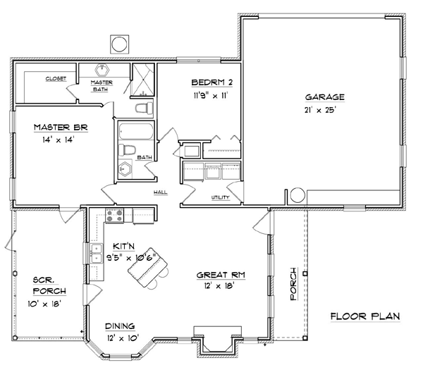 House Plan 96599 Level One
