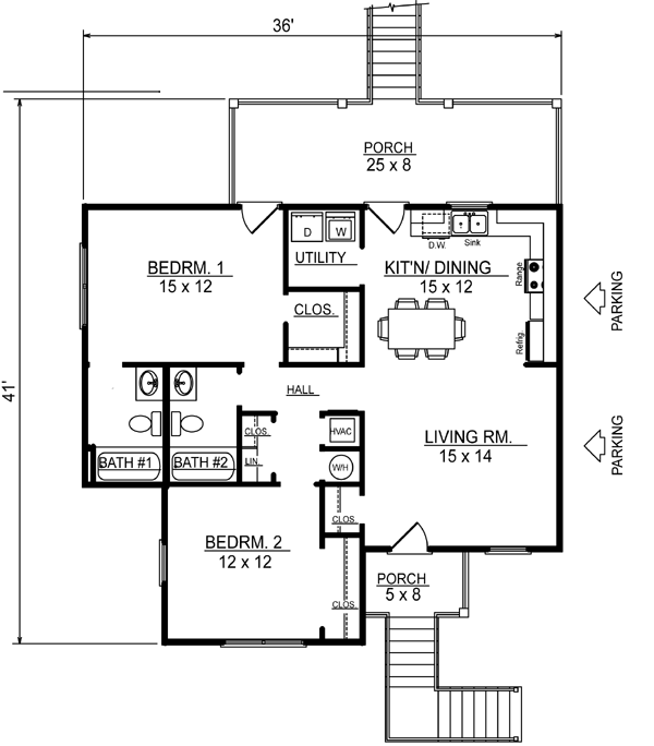 House Plan 96705 Level One