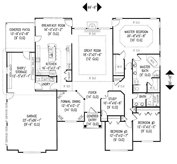 House Plan 96836 Level One