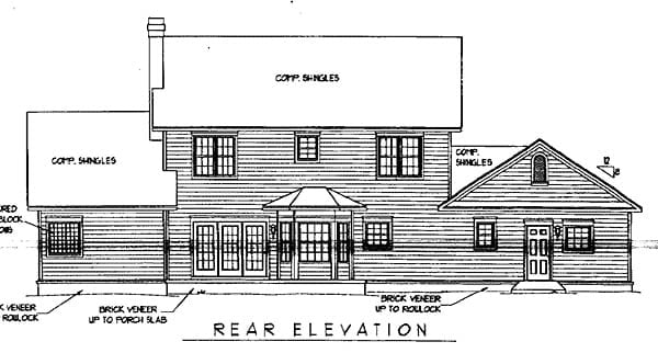 House Plan 96870 Rear Elevation