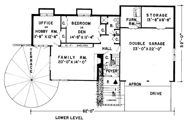 House Plan 9714 Lower Level