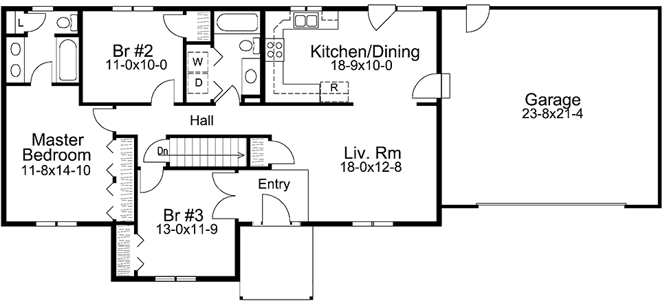 House Plan 97261 Level One