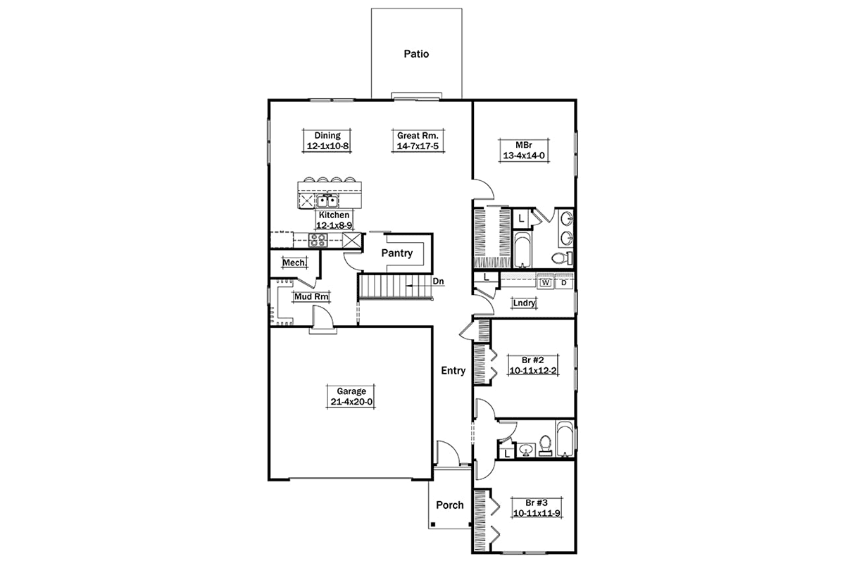 House Plan 97269 Level One