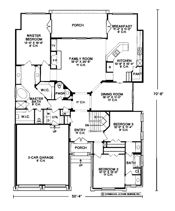 Plan 97446 | One-Story Style with 3 Bed, 3 Bath