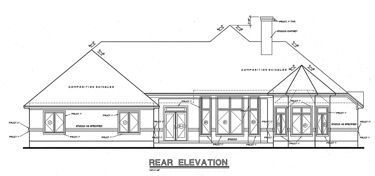 House Plan 97486 Rear Elevation