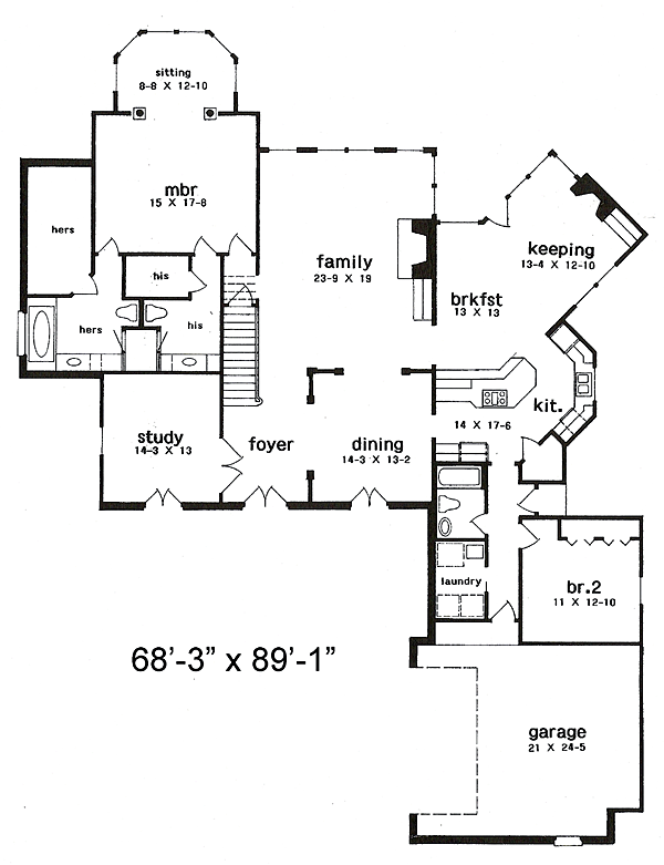 Plan 97515 | European Style with 4 Bed, 4 Bath, 2 Car Garage