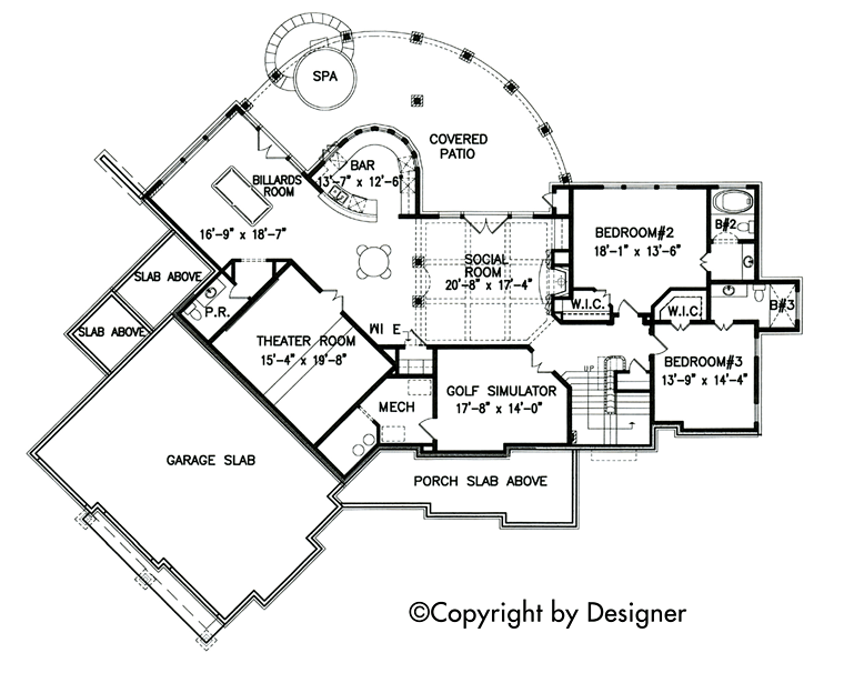 House Plan 97600 Lower Level