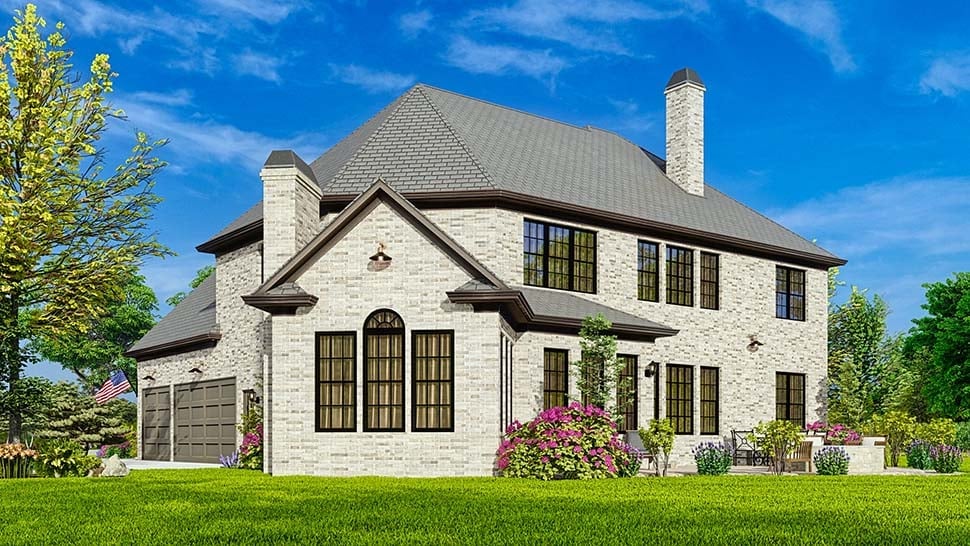 Country, European, Southern, Traditional Plan with 3338 Sq. Ft., 5 Bedrooms, 4 Bathrooms, 3 Car Garage Picture 5