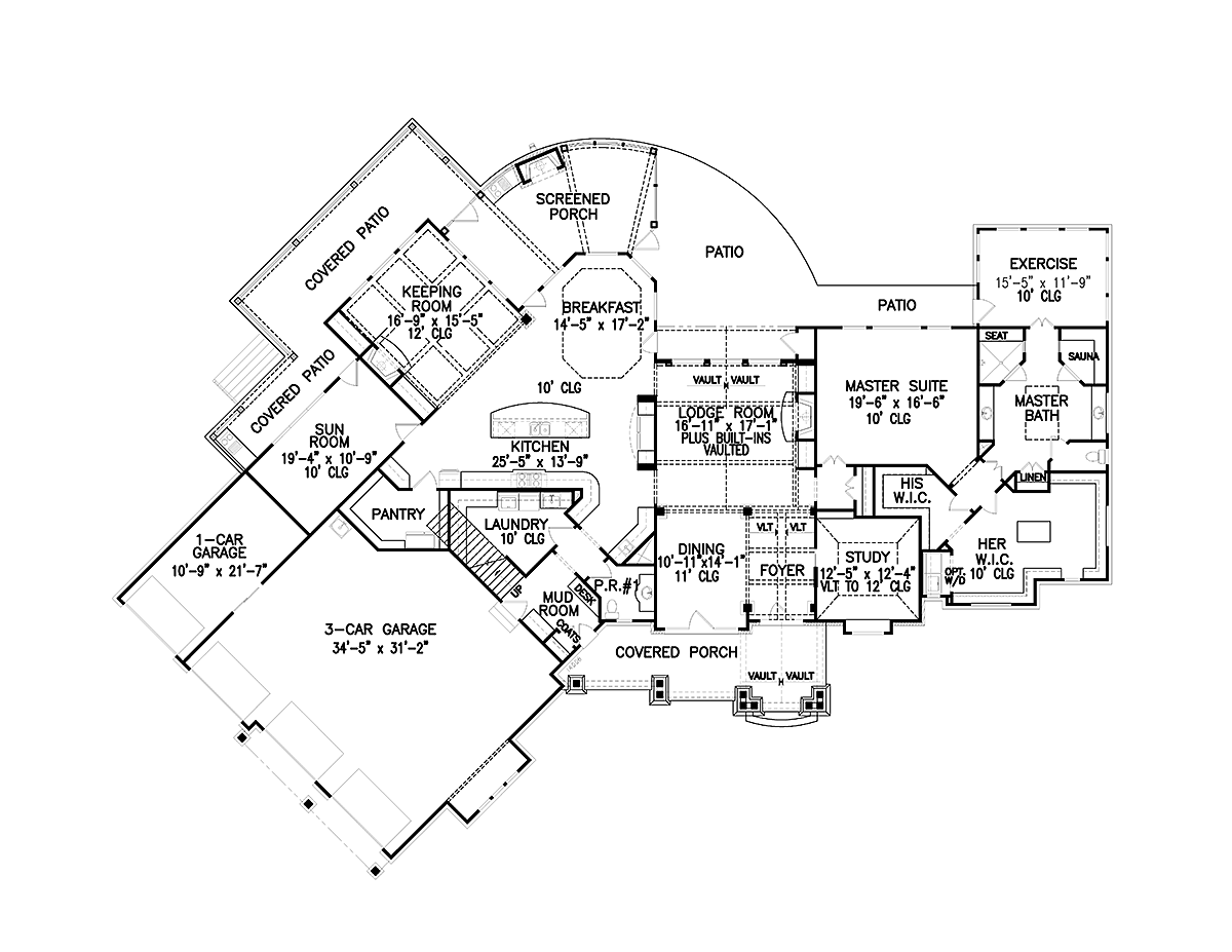 House Plan 97636 Level One