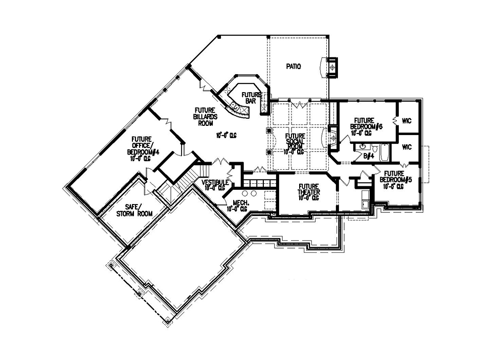 House Plan 97641 Lower Level